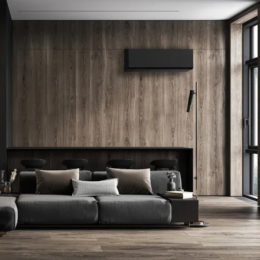 TOSHIBA Kazumi+ design airco zwart